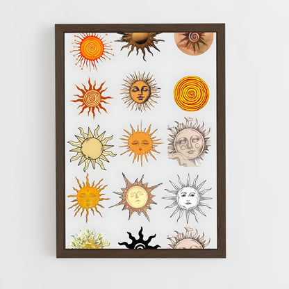 ap-sun symbols-2 cadre Bois foncé
