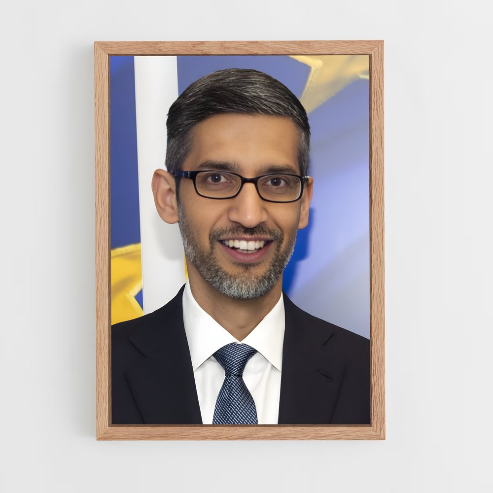 ap-sundar pichai-1 cadre Bois clair