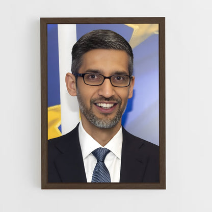 ap-sundar pichai-1 cadre Bois foncé