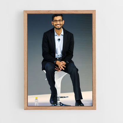 ap-sundar pichai-4 cadre Bois clair