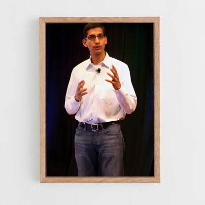 ap-sundar pichai-5 cadre Bois clair