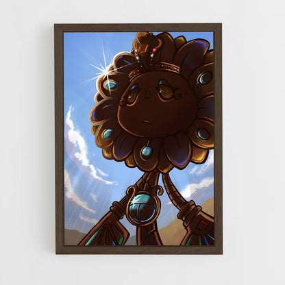 ap-sunflower-3 cadre Bois foncé