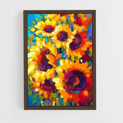 ap-sunflower-5 cadre Bois foncé