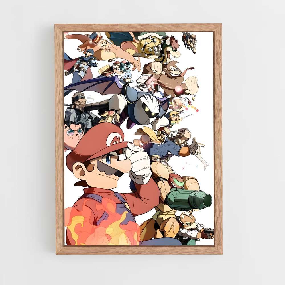 ap-super smash bros-2 cadre Bois clair