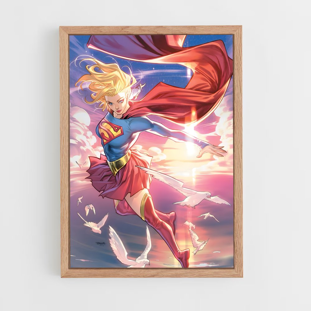 ap-supergirl-3 cadre Bois clair
