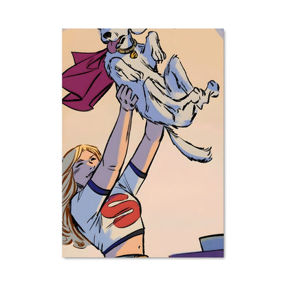 Poster Supergirl et son Compagnon Felin