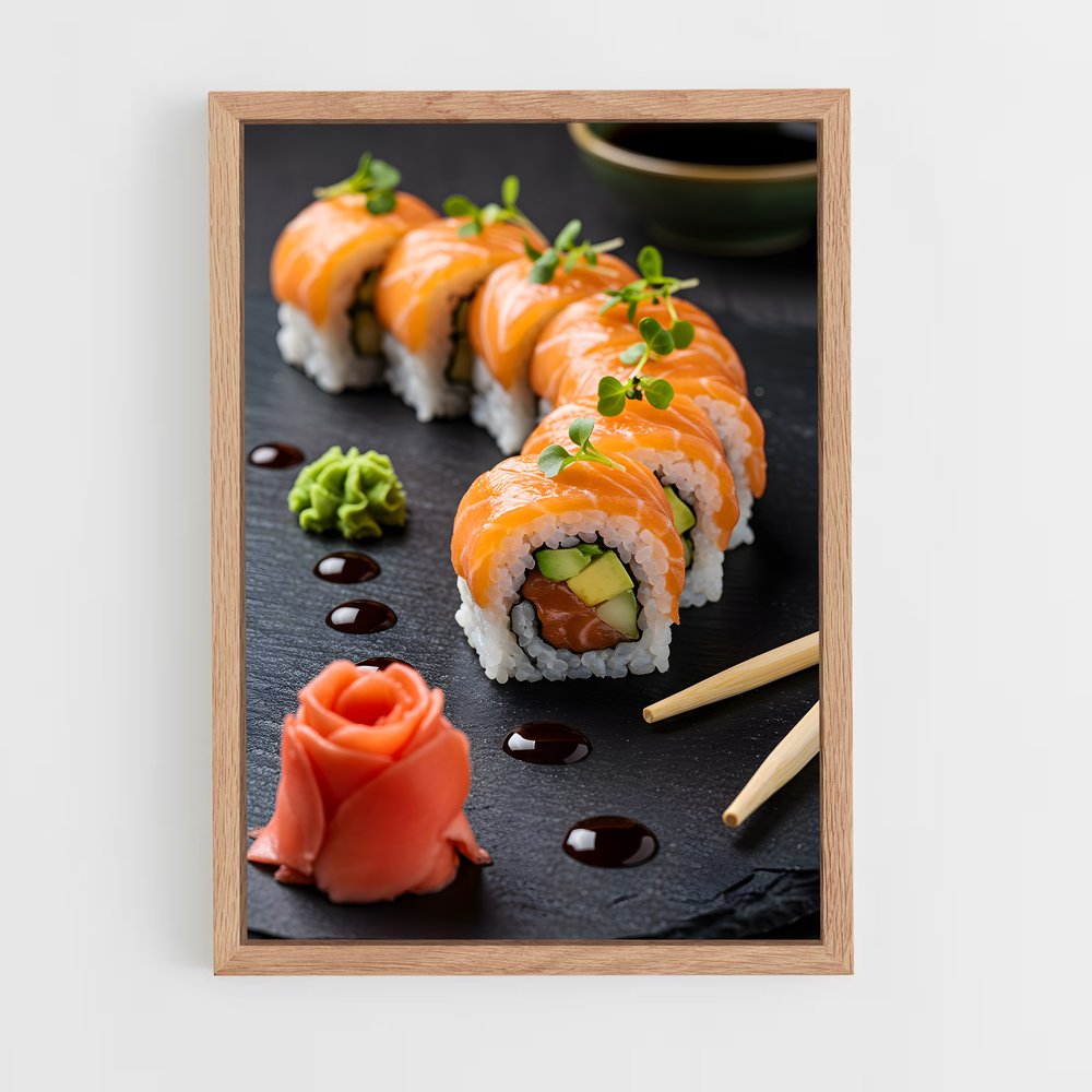 ap-sushi-5 cadre Bois clair
