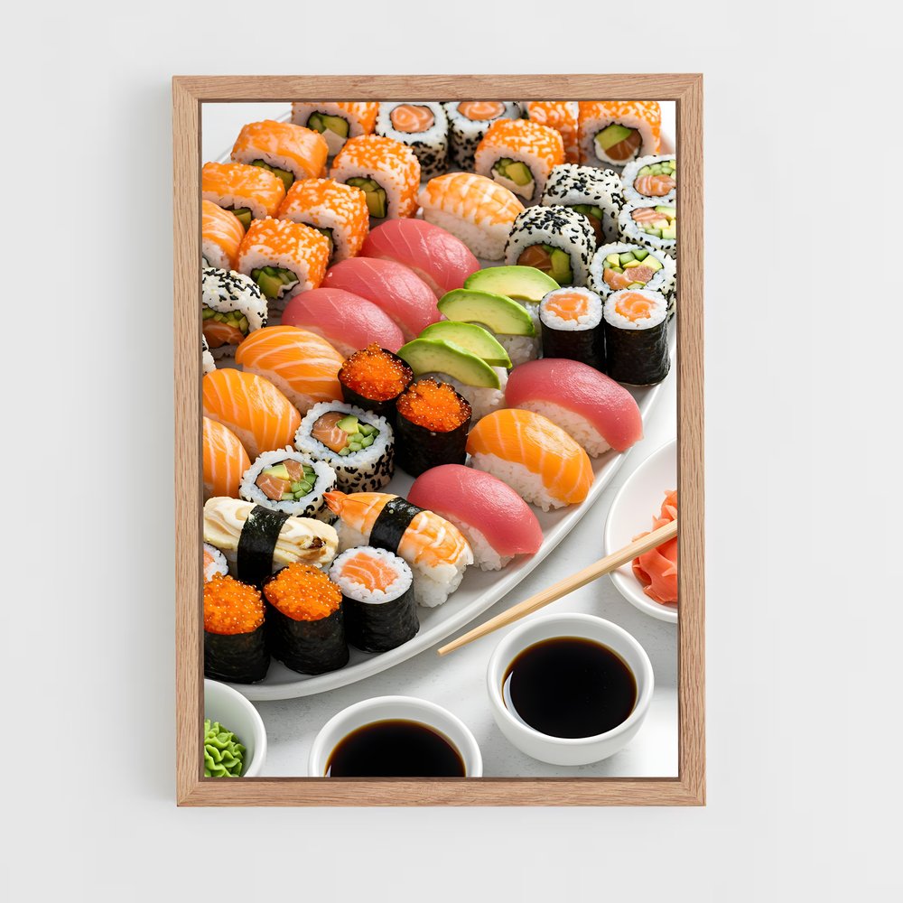 ap-sushi-6 cadre Bois clair
