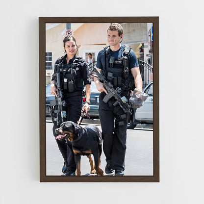 ap-swat team-4 cadre Bois foncé