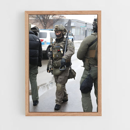 ap-swat team-8 cadre Bois clair