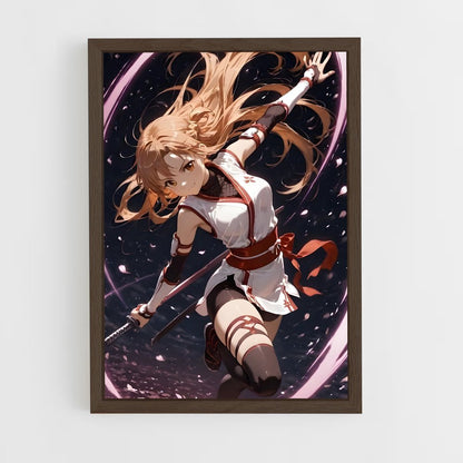 ap-sword art online-10 cadre Bois foncé