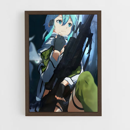 ap-sword art online-14 cadre Bois foncé