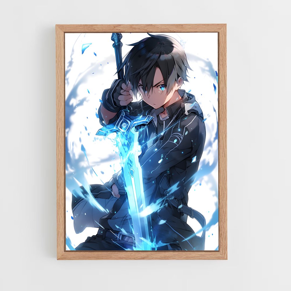 ap-sword art online-4 cadre Bois clair