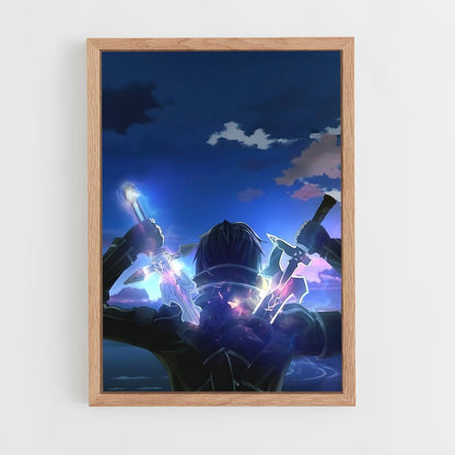 ap-sword art online-7 cadre Bois clair