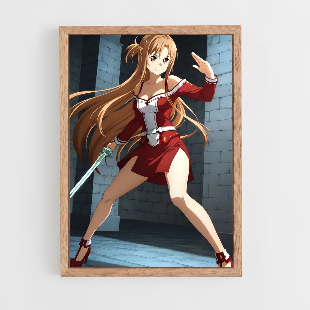 ap-sword art online-8 cadre Bois clair