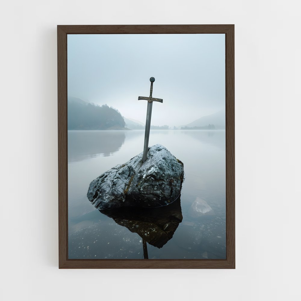 ap-sword in stone-2 cadre Bois foncé