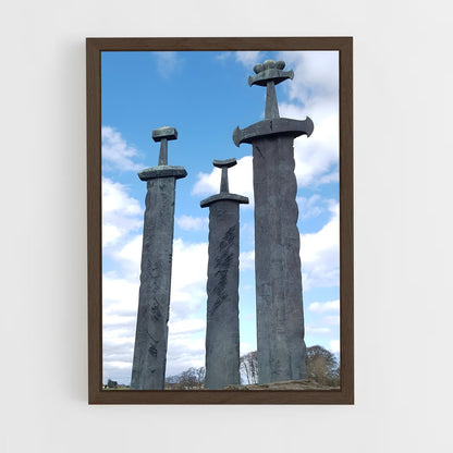ap-sword in stone-4 cadre Bois foncé
