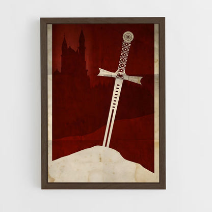 ap-sword in stone-6 cadre Bois foncé
