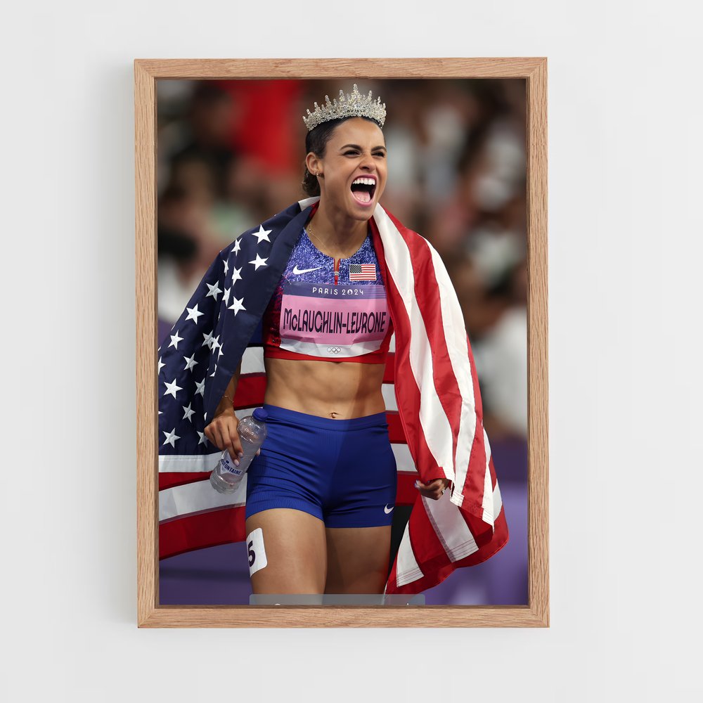 ap-sydney mclaughlin-levrone-5 cadre Bois clair