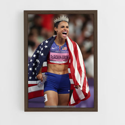 ap-sydney mclaughlin-levrone-5 cadre Bois foncé