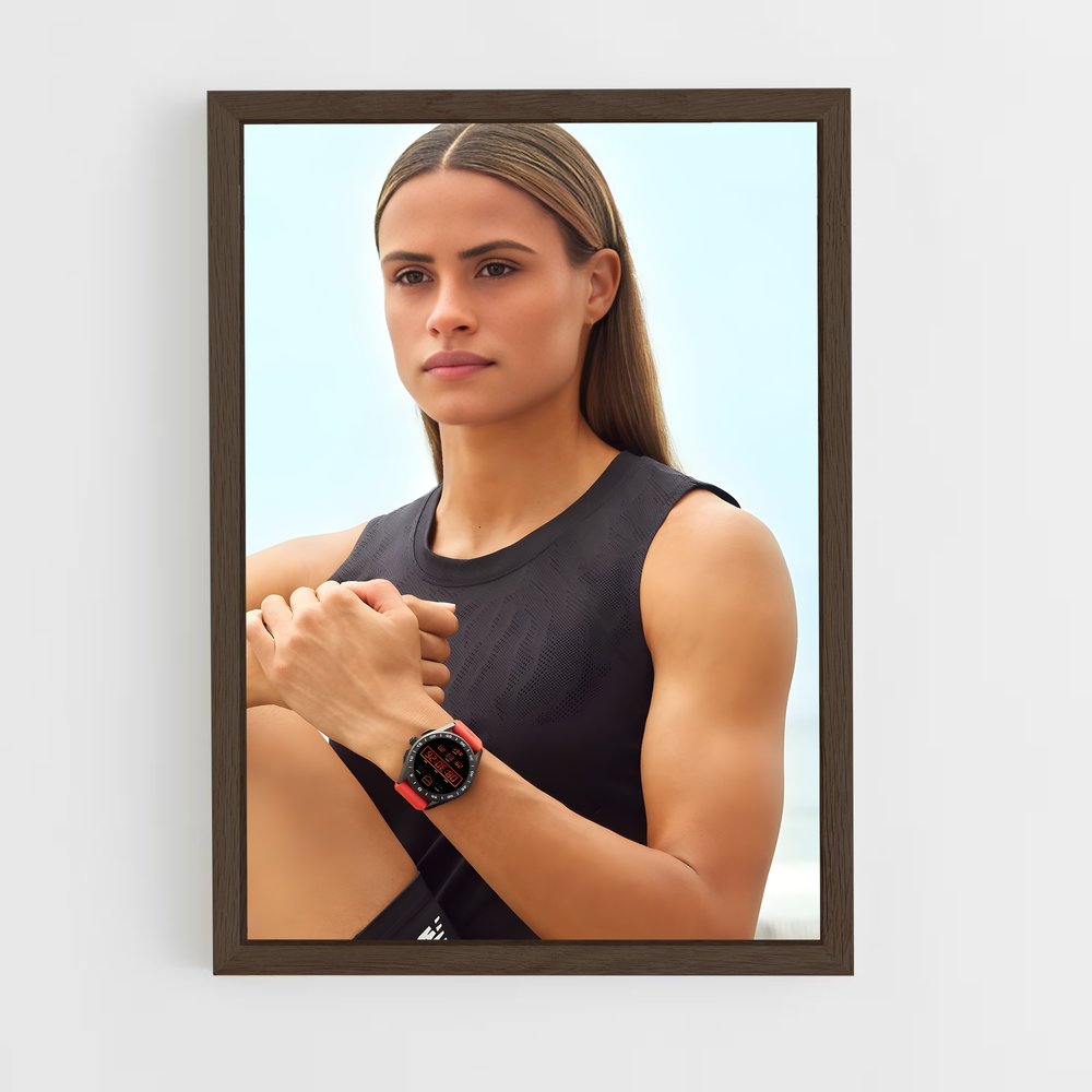 ap-sydney mclaughlin-levrone-8 cadre Bois foncé