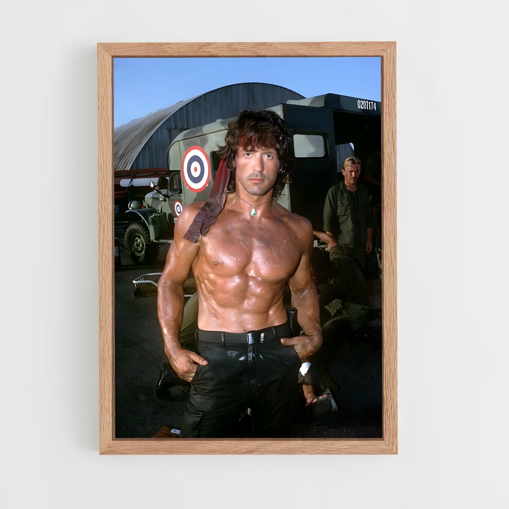 ap-sylvester stallone-1 cadre Bois clair