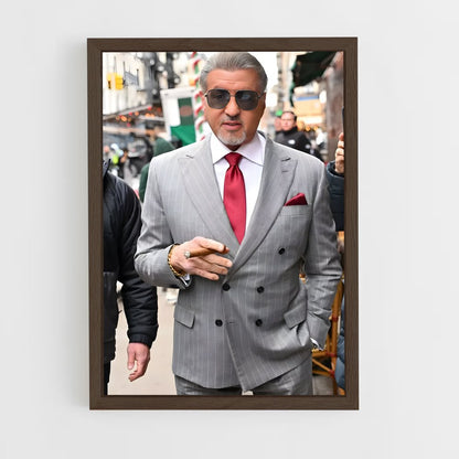 ap-sylvester stallone-5 cadre Bois foncé