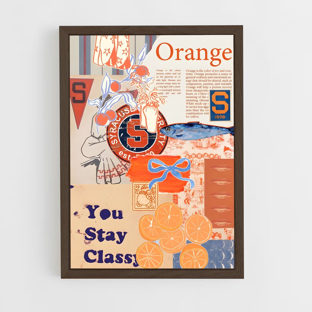 ap-syracuse orange-3 cadre Bois foncé