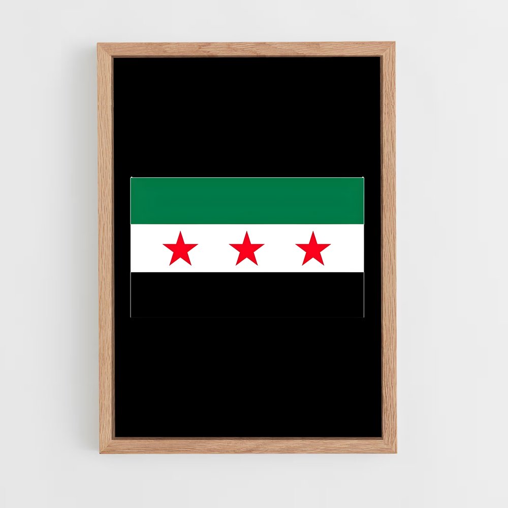 ap-syria flag-2 cadre Bois clair