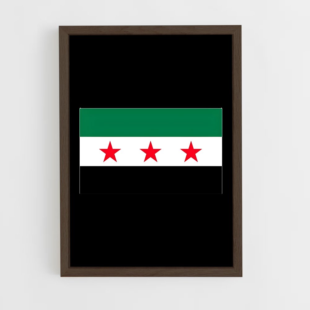 ap-syria flag-2 cadre Bois foncé