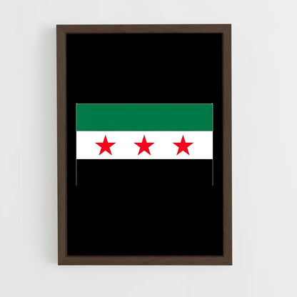 ap-syria flag-2 cadre Bois foncé