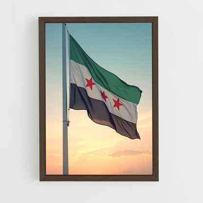 ap-syria flag-7 cadre Bois foncé