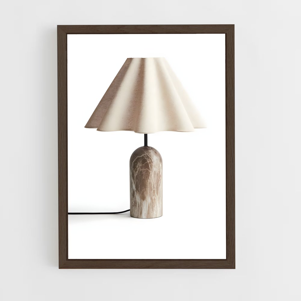ap-table lamp-1 cadre Bois foncé
