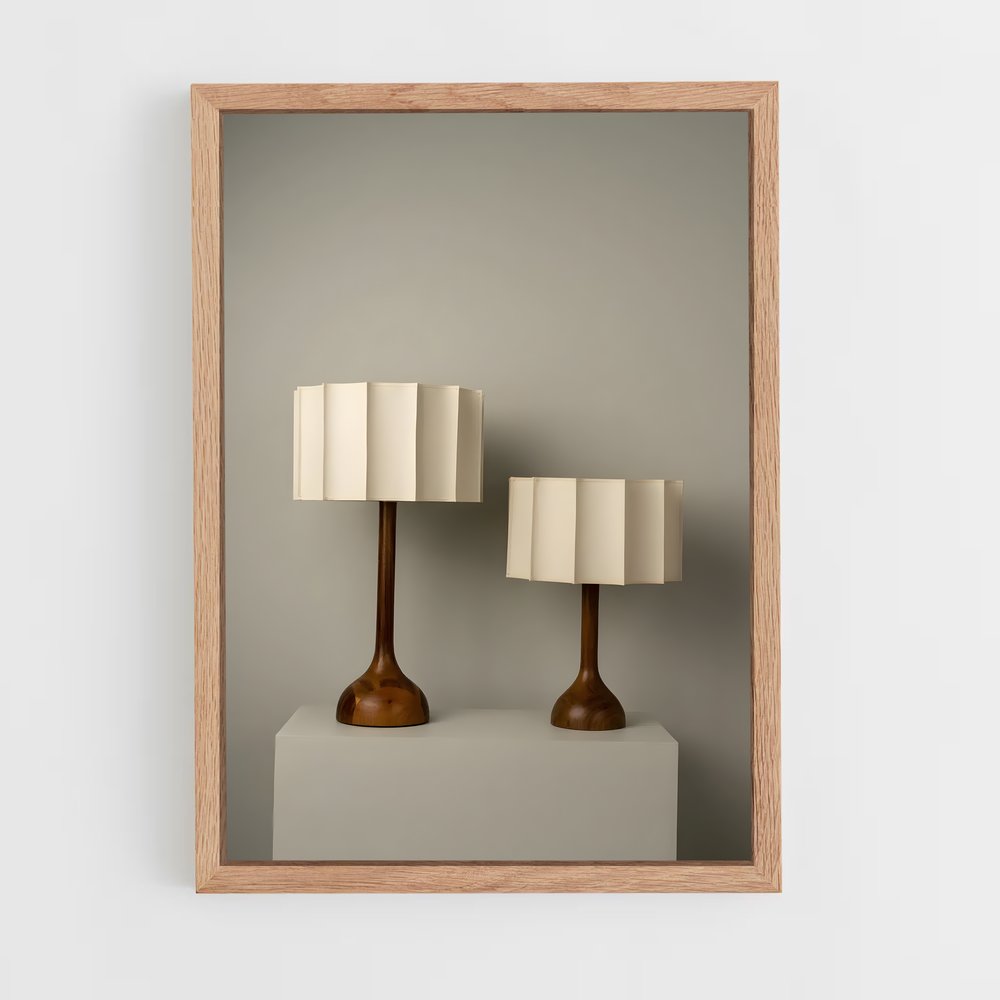 ap-table lamp-3 cadre Bois clair