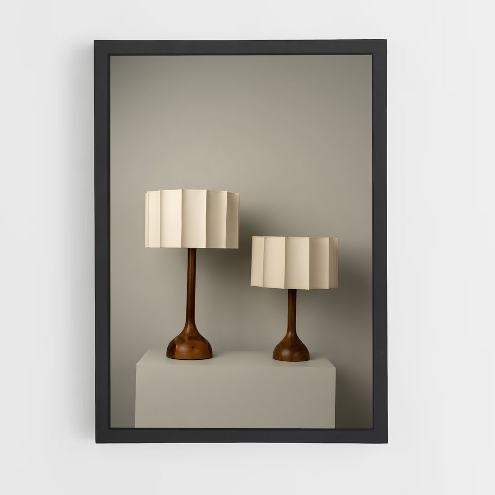 ap-table lamp-3 cadre Noir