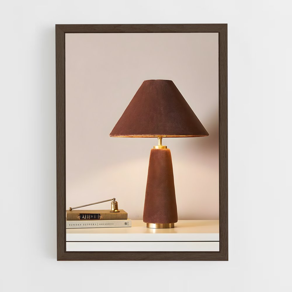 ap-table lamp-5 cadre Bois foncé