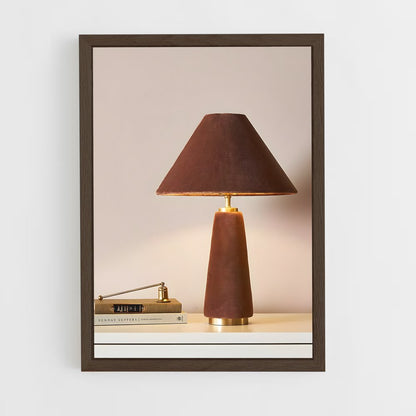 ap-table lamp-5 cadre Bois foncé