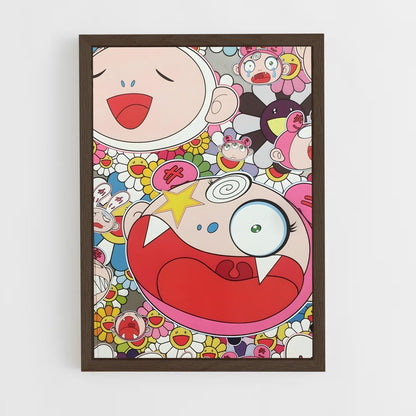 ap-takashi murakami-3 cadre Bois foncé