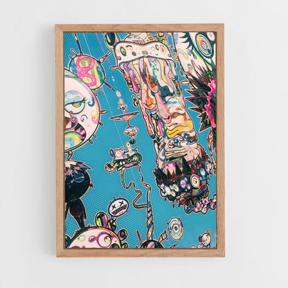 ap-takashi murakami-4 cadre Bois clair