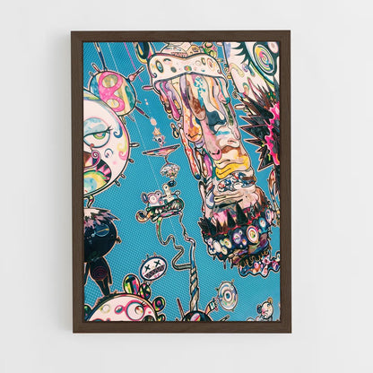 ap-takashi murakami-4 cadre Bois foncé