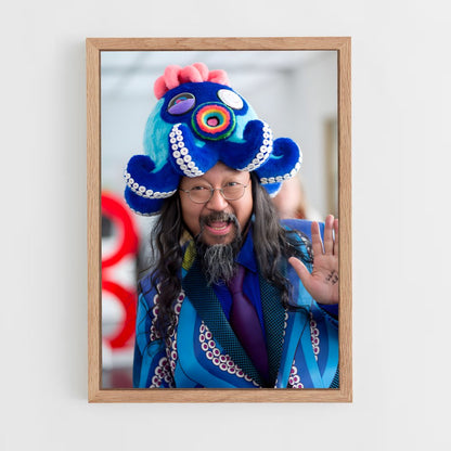 ap-takashi murakami-5 cadre Bois clair