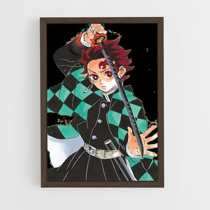 ap-tanjiro kamado-2 cadre Bois foncé