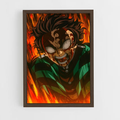 ap-tanjiro kamado-7 cadre Bois foncé