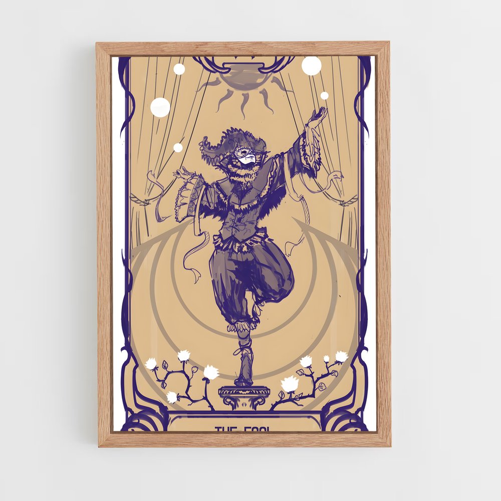 ap-tarot cards-1 cadre Bois clair