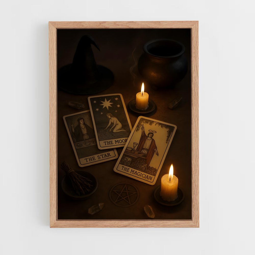 ap-tarot cards-4 cadre Bois clair