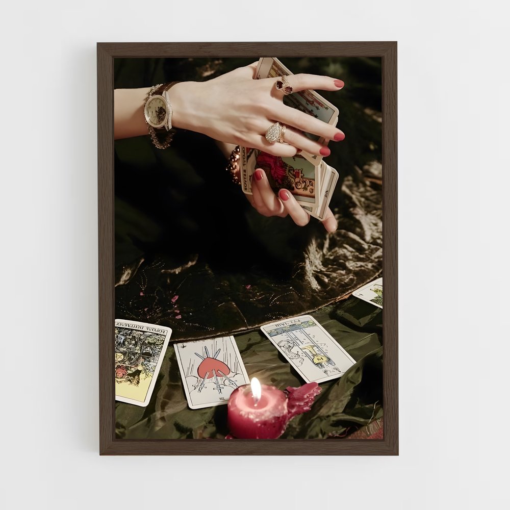 ap-tarot cards-9 cadre Bois foncé