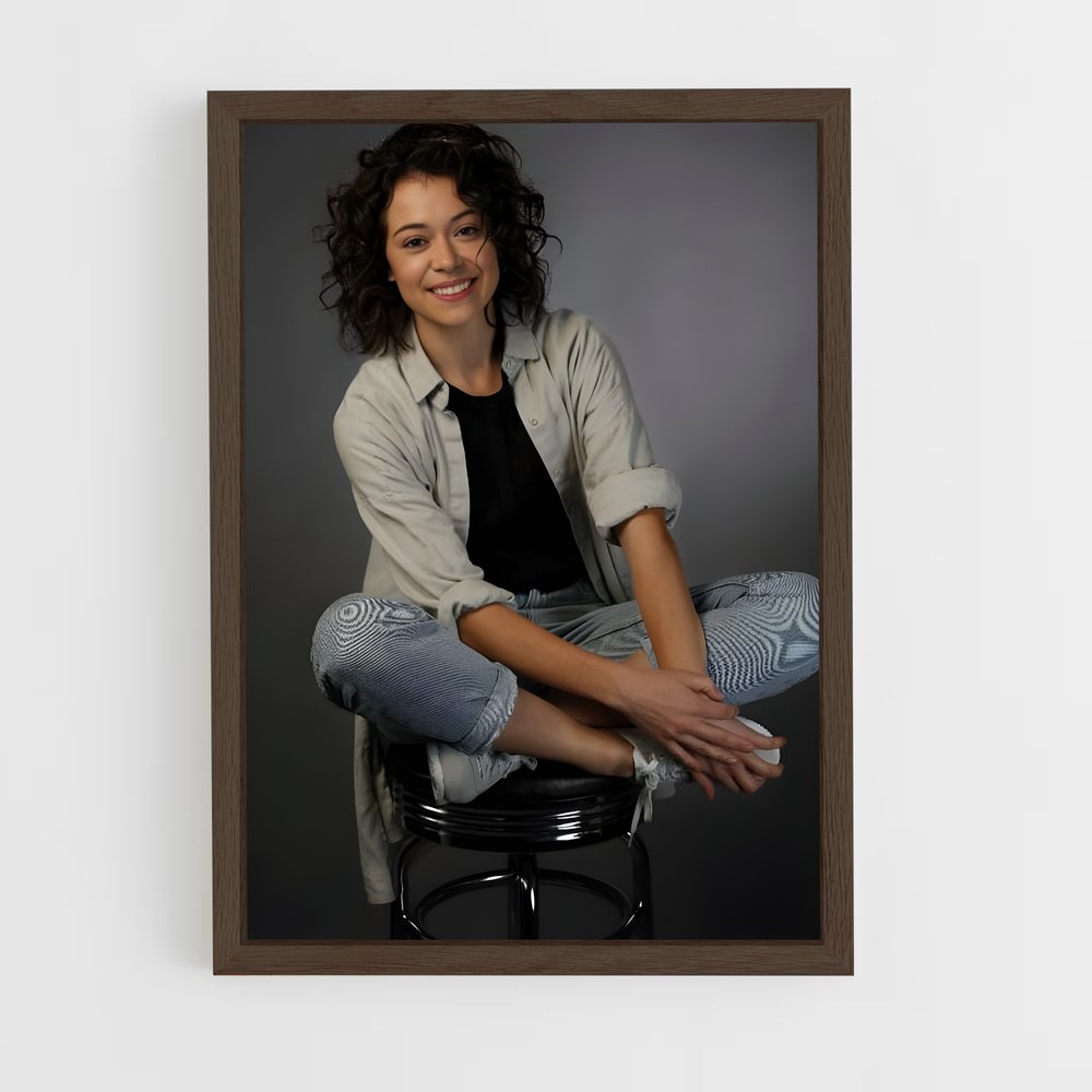 ap-tatiana maslany-1 cadre Bois foncé