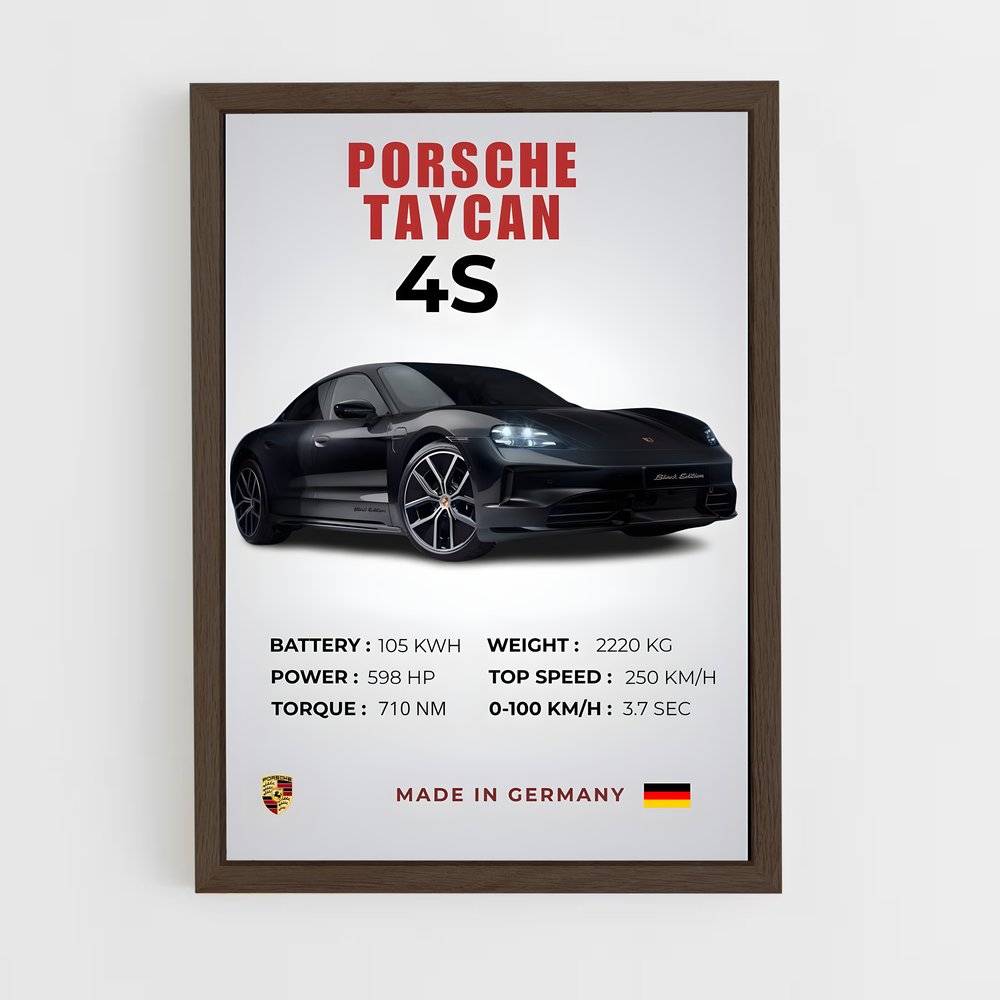 ap-taycan 4s-6 cadre Bois foncé