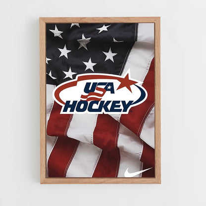 ap-team usa hockey-1 cadre Bois clair