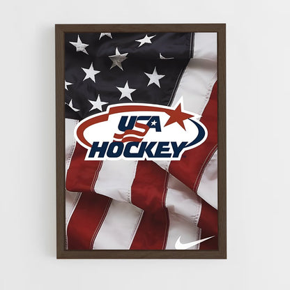 ap-team usa hockey-1 cadre Bois foncé